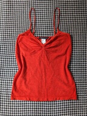Heart Moon Star y2k bright orange summer camisole tank top